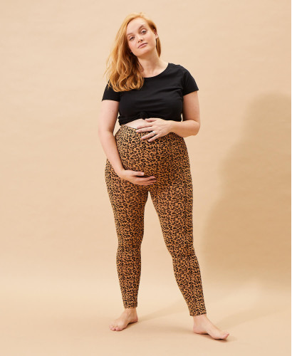 South Beach Maternity over the bump leggings in animal print