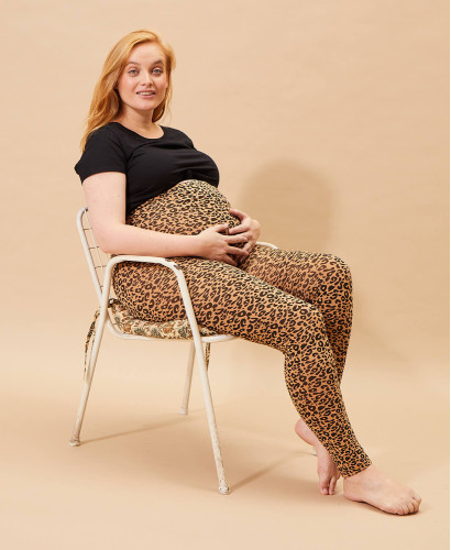 Leopard Pregnancy Leggings l Best Quality Maternity Basics