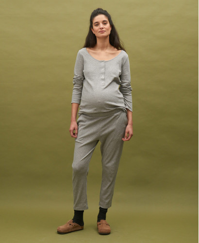 Pyjama de maternité et d'allaitement pour femmes enceintes et