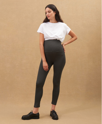 MijaCulture Lot de 2 leggings de grossesse confortables pour femme