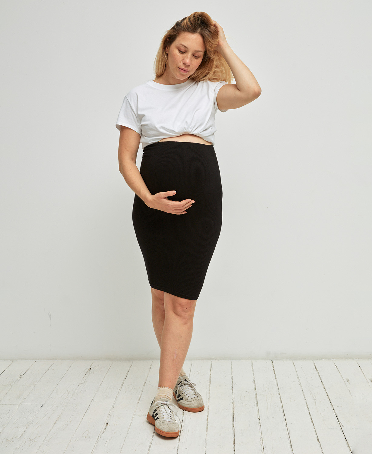 Rib Seamless Tank Maternity Dress l Elegant Dresses for Pregnant Women